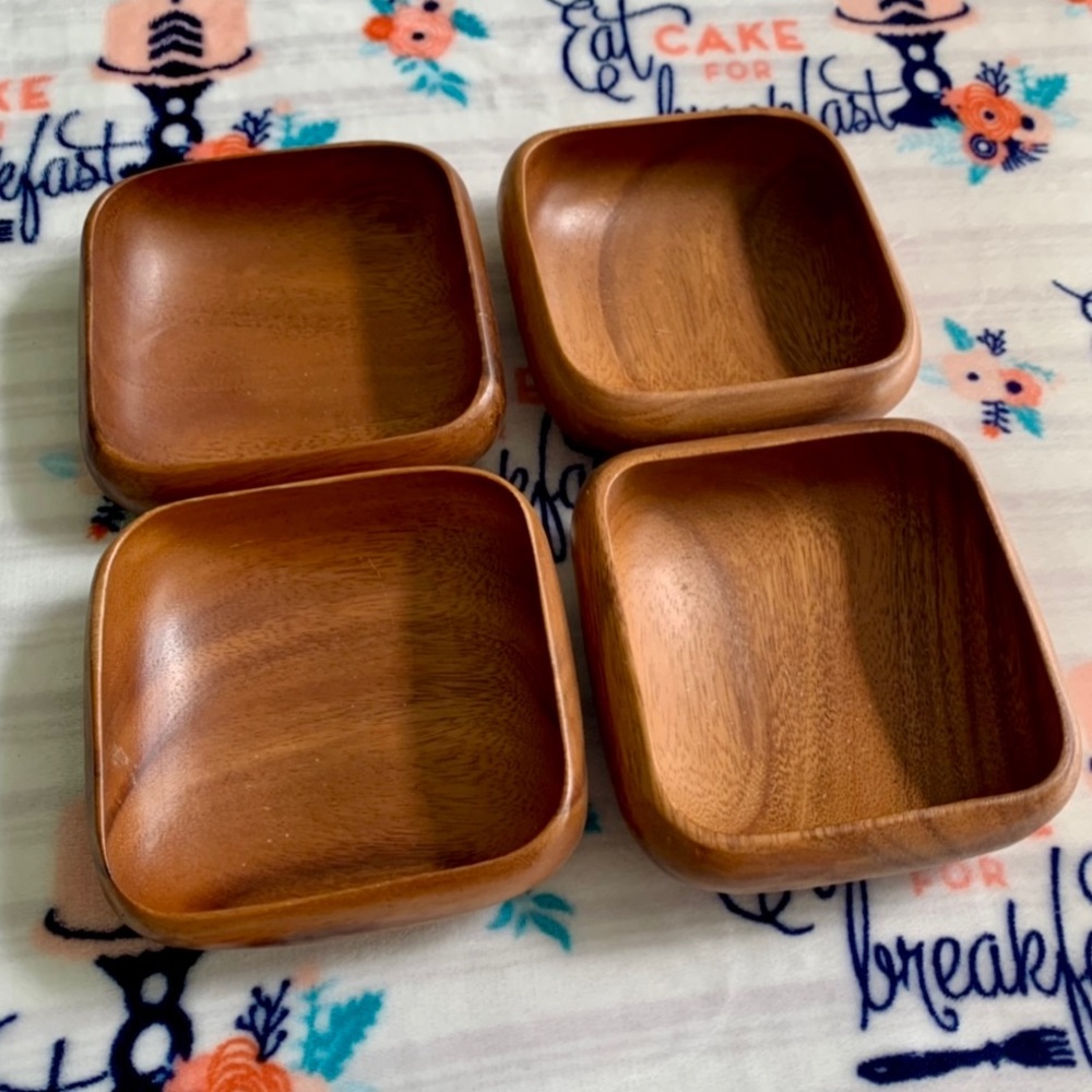 🪵 Wood Made Bamboo Bohemian Bowls x4 🪵 - Picture 6 of 6